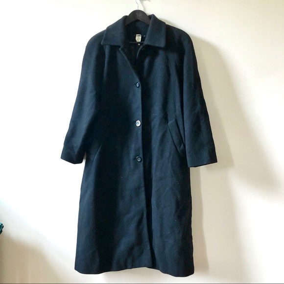 Jackets & Blazers - Long Black Wool Coat